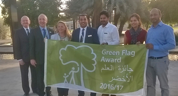 Park at the heart of the community in Abu Dhabi has been awarded the Green Flag Award