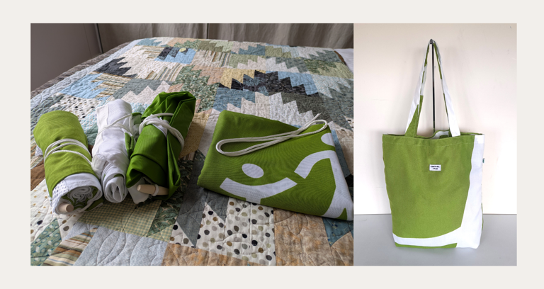 Green Flag Award flags upcycled into tote bags!